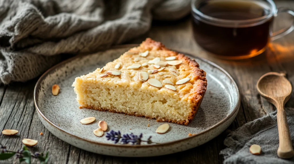 Part de gâteau moelleux sans gluten