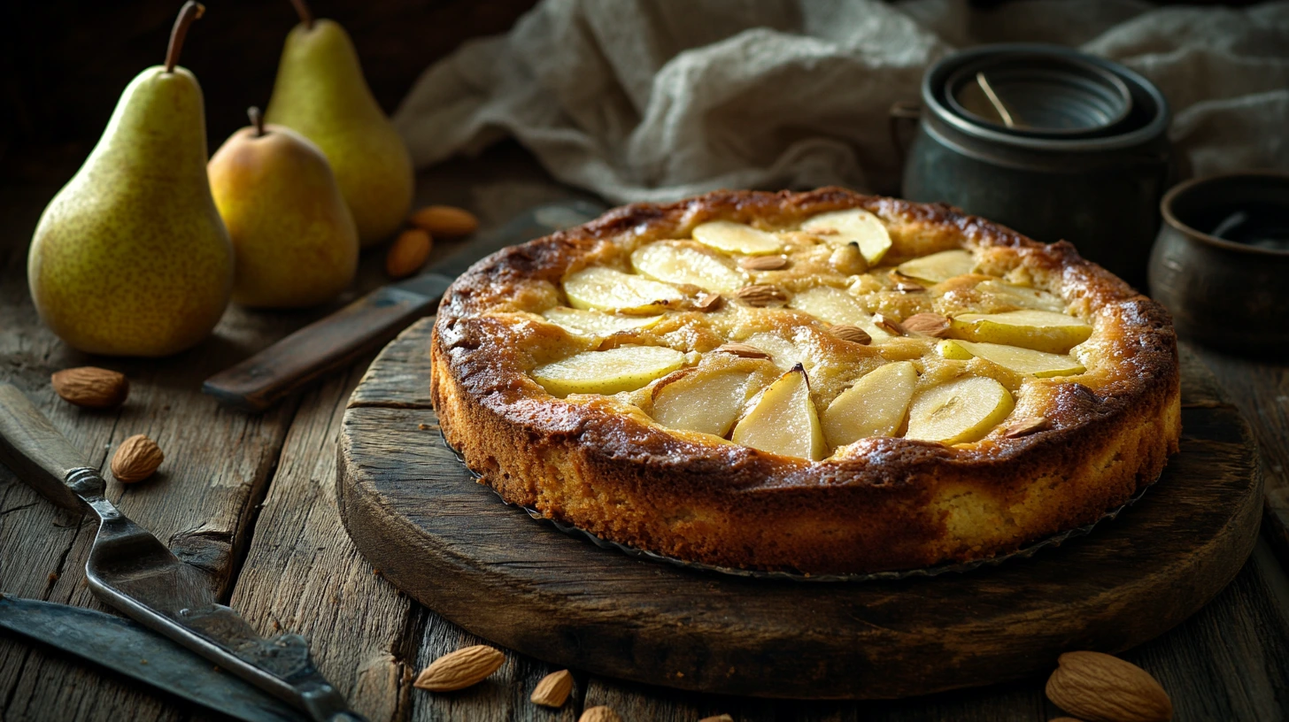 Gâteau sans gluten et sans sucre sur table provençale