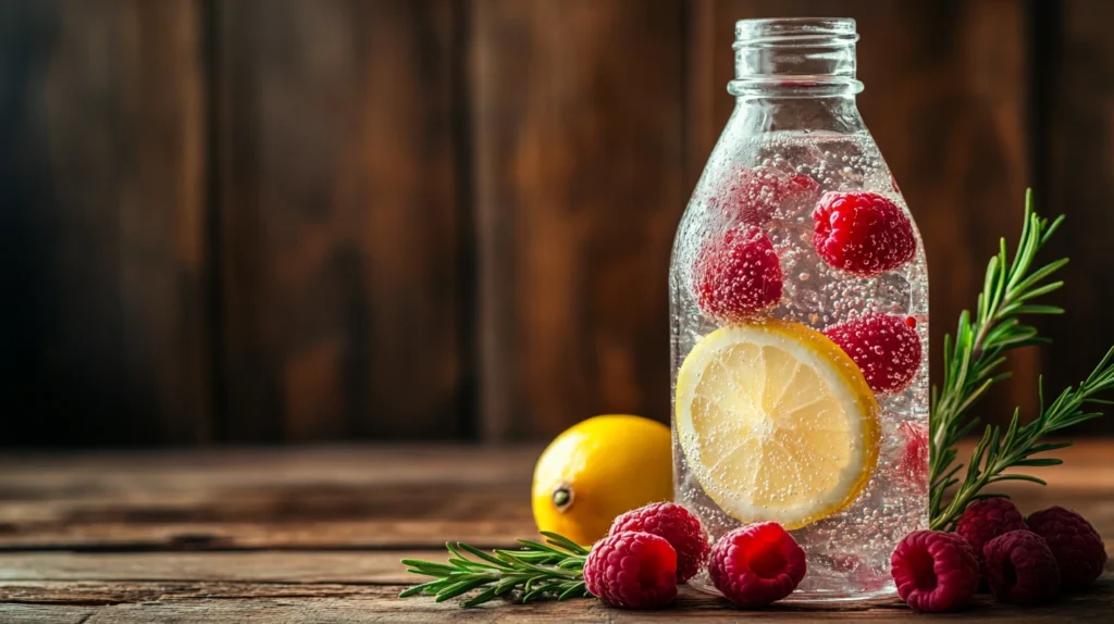 cocktail sans alcool fruits rouges et romarin