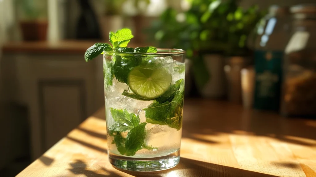 mojito sans alcool maison avec menthe et citron