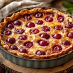Clafoutis sans gluten aux cerises doré