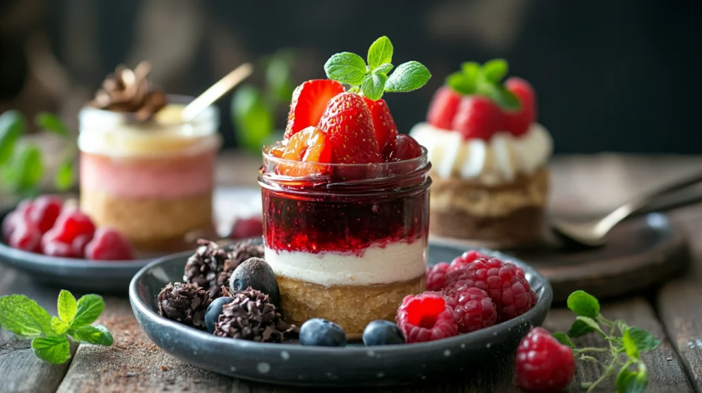 desserts sans gluten et sans lactose sur assiette