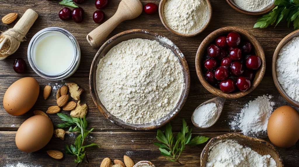 Ingrédients pour clafoutis sans gluten