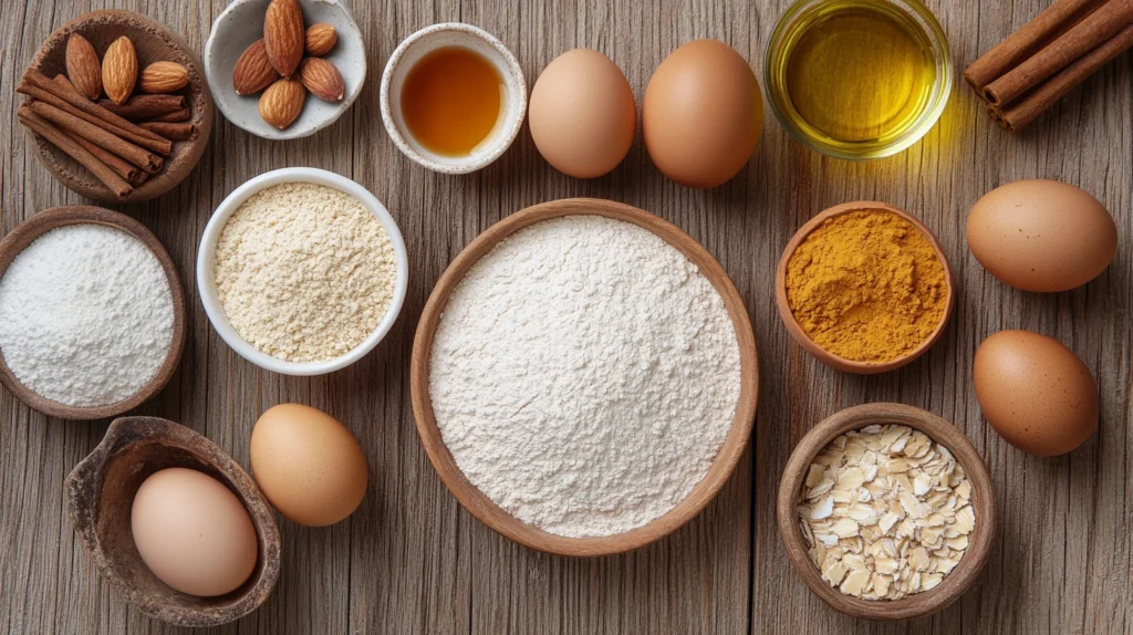 Ingrédients du gâteau sans gluten
