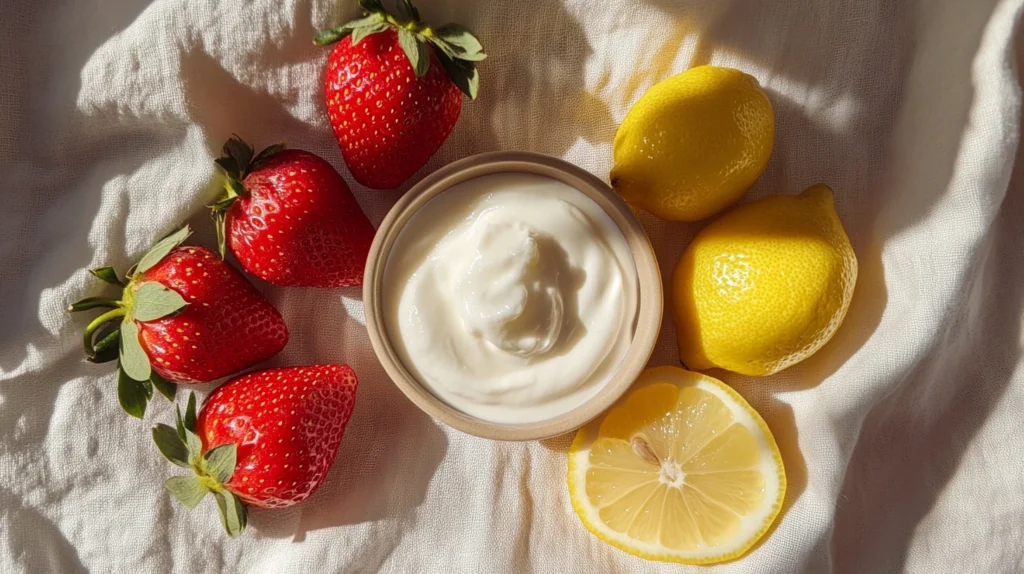 Ingrédients recette glace fraise maison