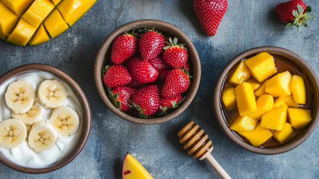 Ingrédients naturels pour glace sans gluten