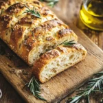 Pain sans gluten doré sur table en bois en Provence