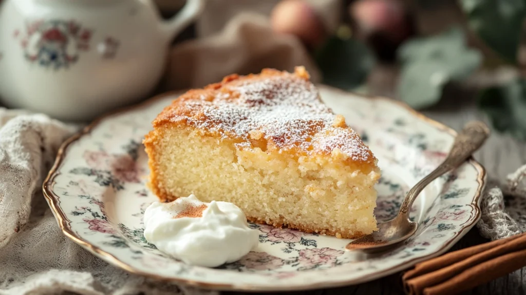 Part de gâteau pour diabétique avec yaourt