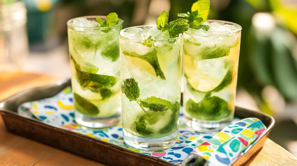 plateau de mojitos sans alcool pour apéritif