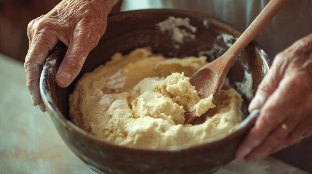 Préparation de la pâte sans gluten