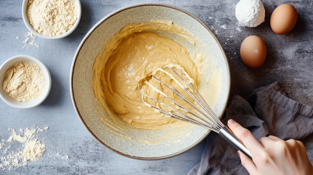 Préparation pâte pancakes sans gluten