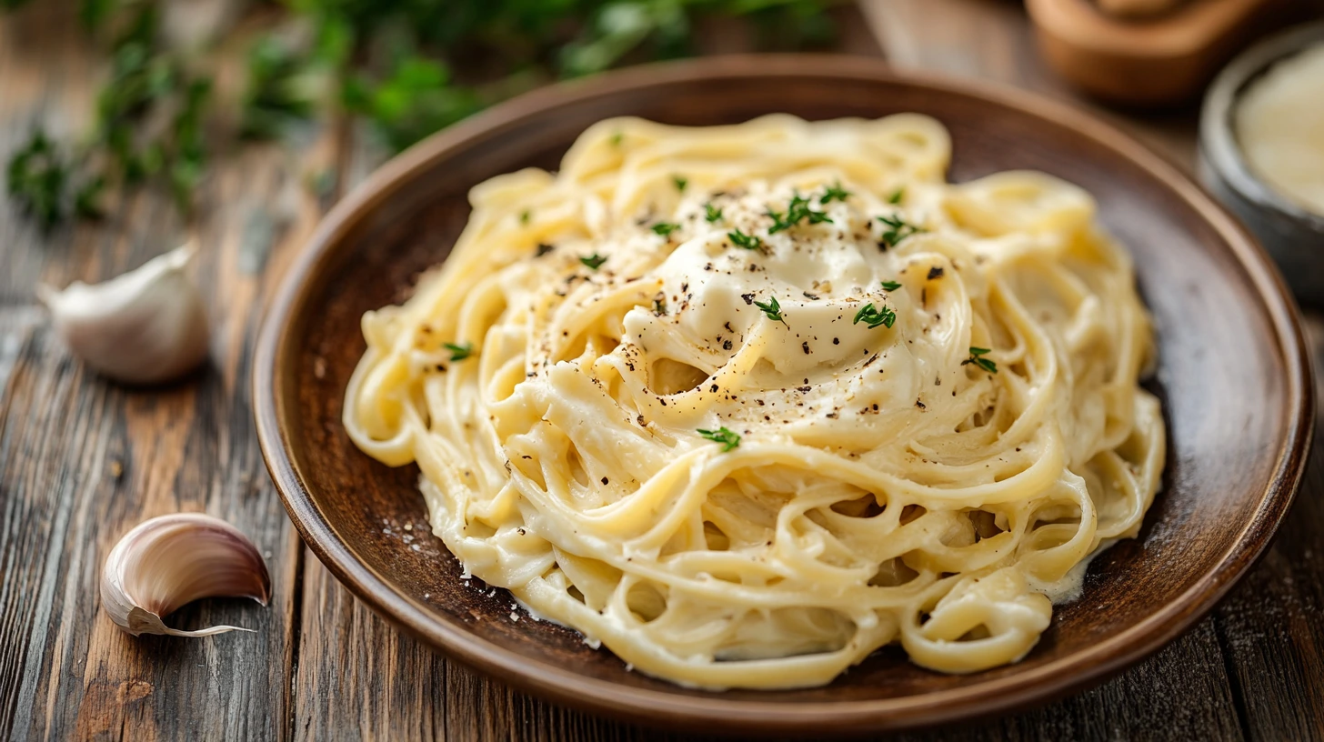 Pâtes sauce Boursin maison crémeuse