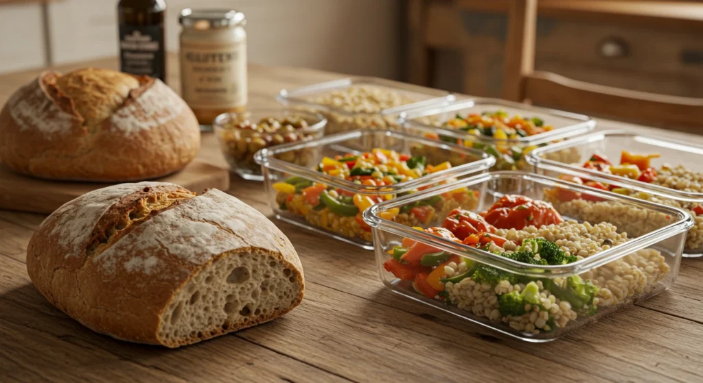 Batch cooking sans gluten en cuisine rustique