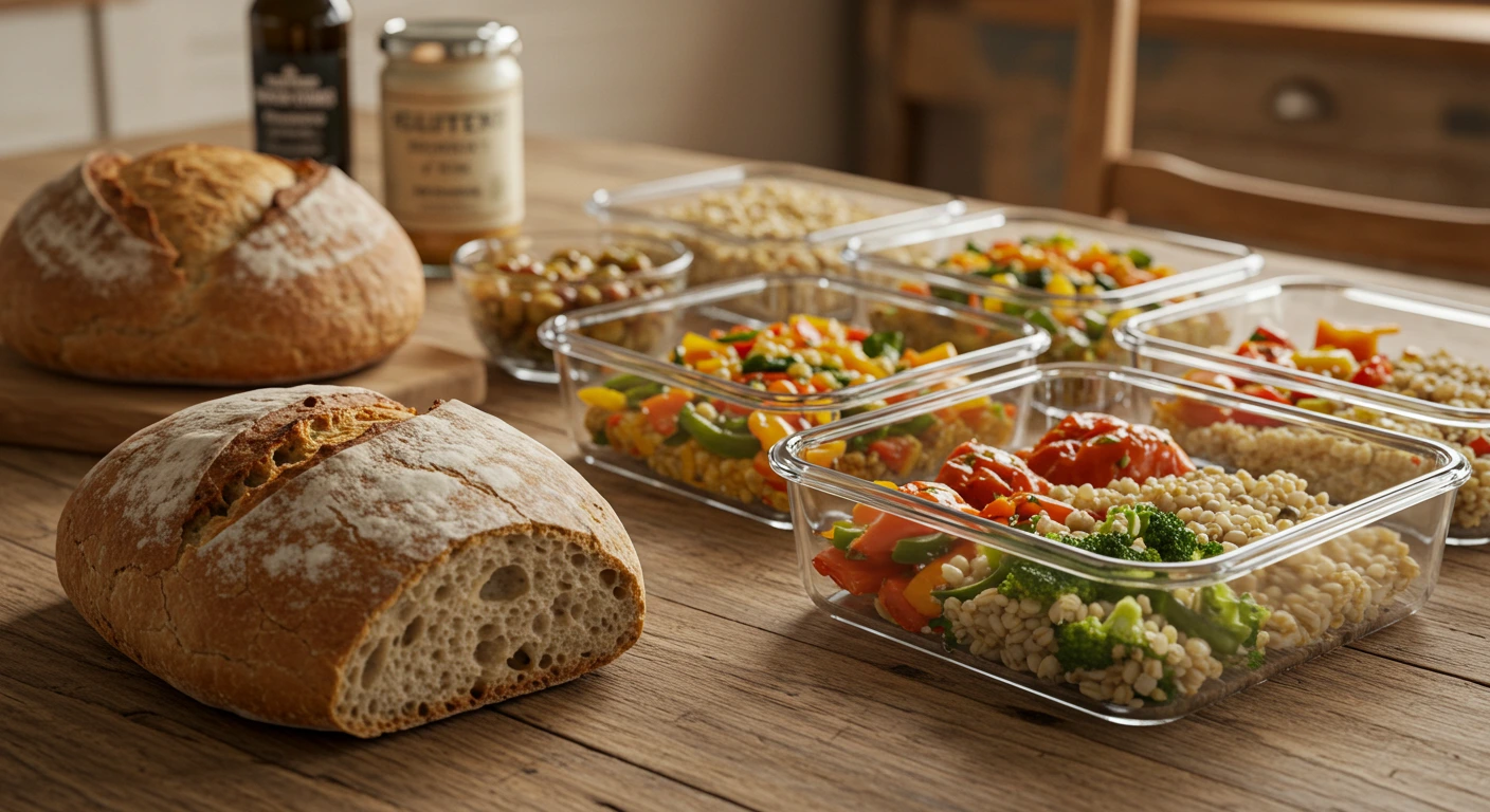 Batch cooking sans gluten en cuisine rustique