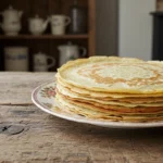 crêpes sans gluten maison sur table rustique