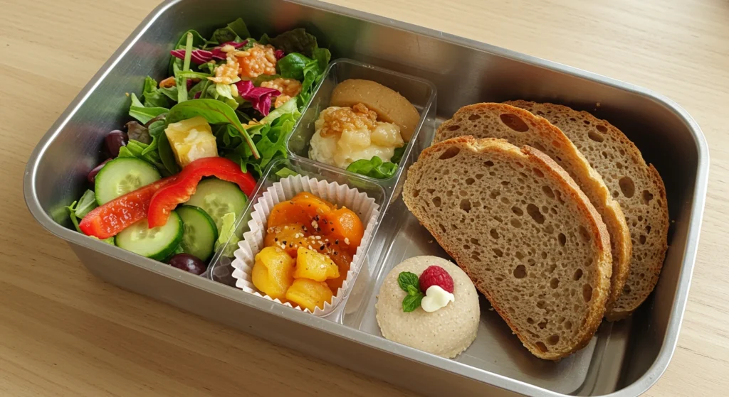 Lunch box sans gluten colorée