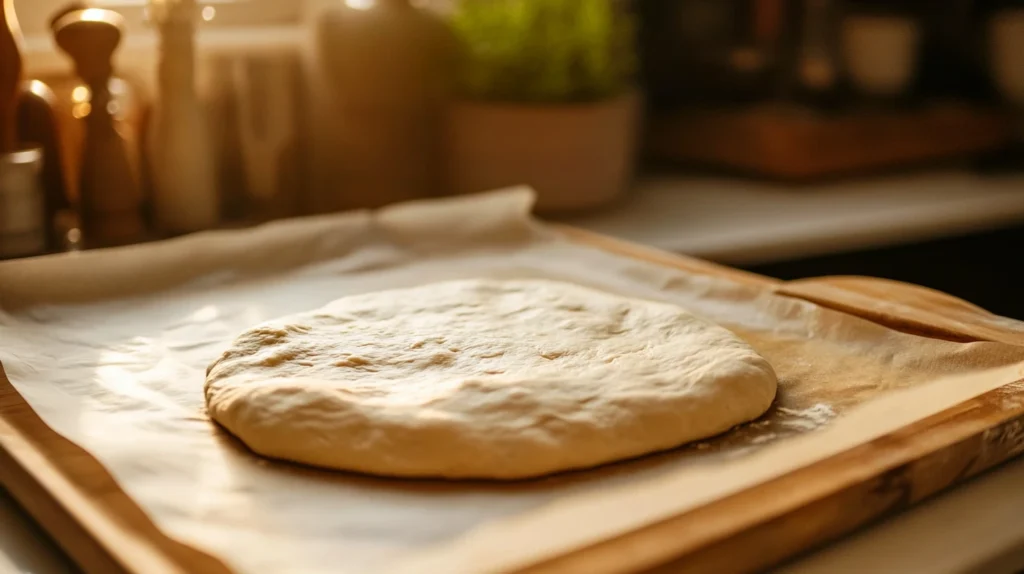 Pâte à pizza sans gluten façonnée à la main