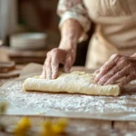 pâte sablée sans gluten maison sur table rustique