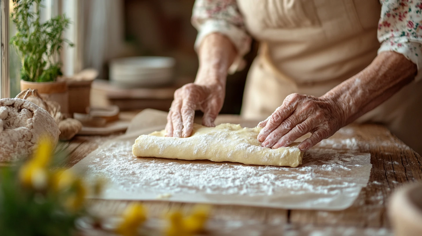 pâte sablée sans gluten maison sur table rustique