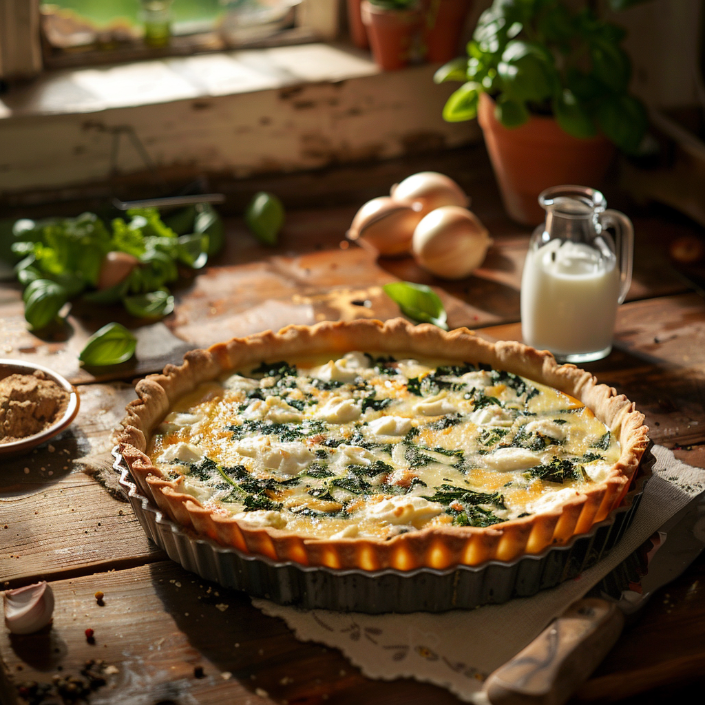 Tarte aux épinards et à la ricotta : un délice simple et réconfortant