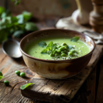 Velouté de petits pois à la menthe, un délice printanier