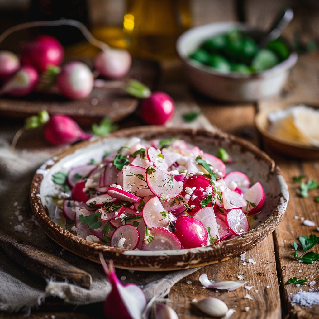 Salade de Radis au Beurre Salé : Fraîcheur et Simplicité Provençale