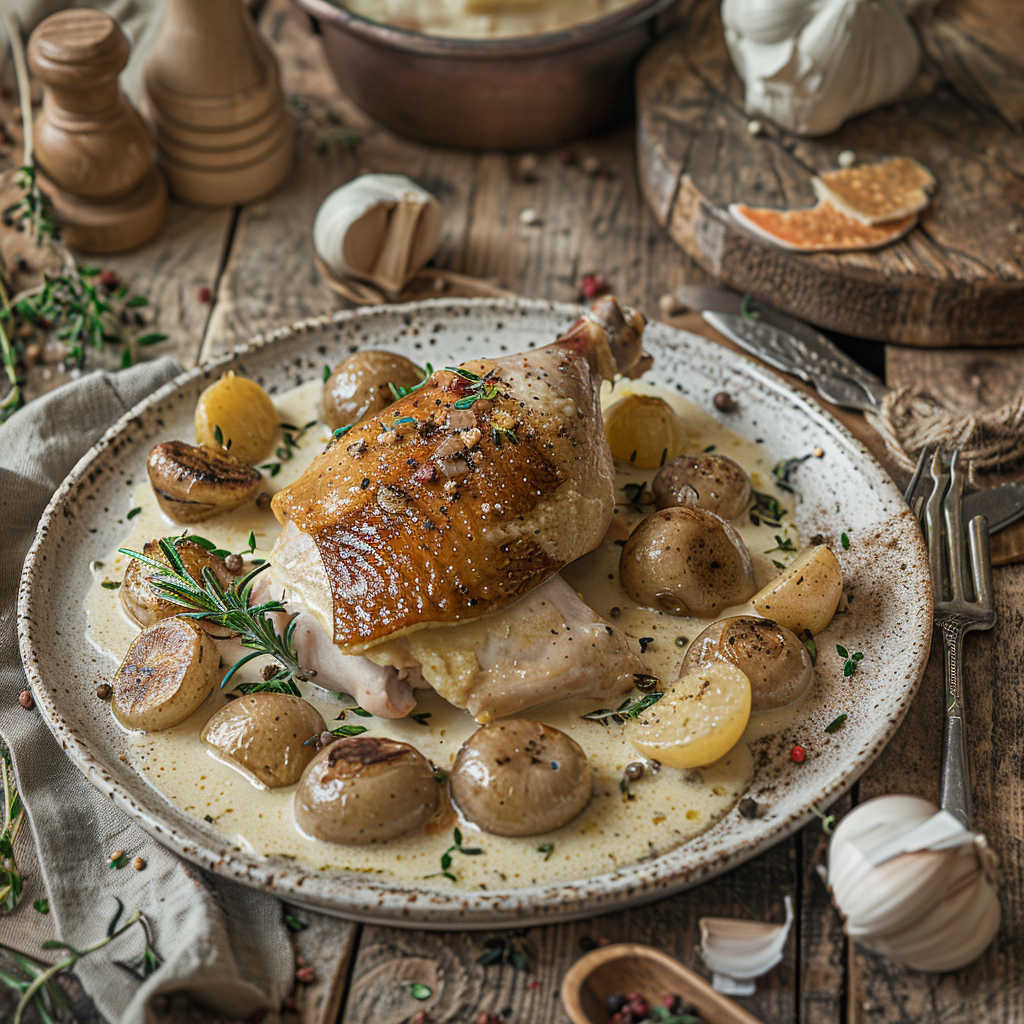 Poulet à la crème facile et réconfortant