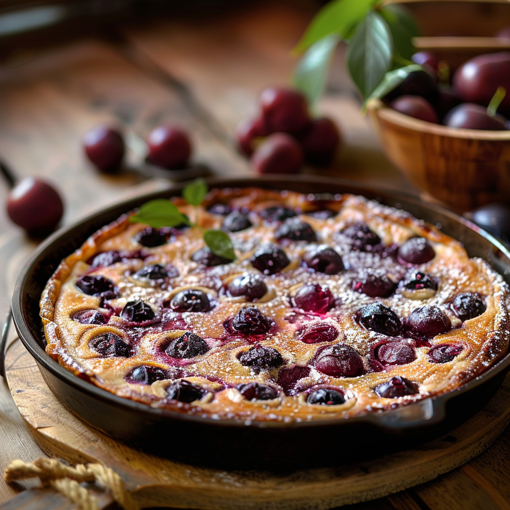 Clafoutis aux cerises traditionnel