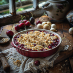 Crumble aux Cerises : Le Dessert Parfait de Mamie Julia