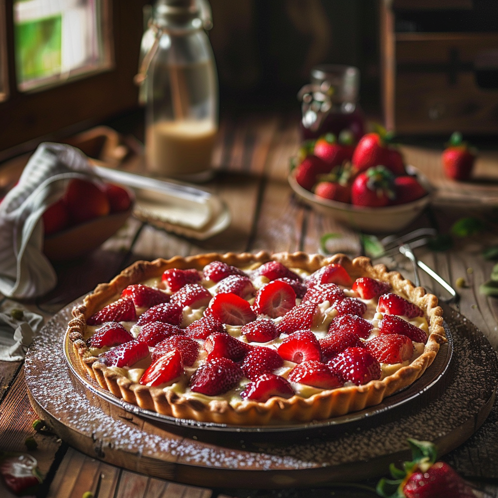Tarte aux fraises et crème pâtissière : le dessert printanier par excellence