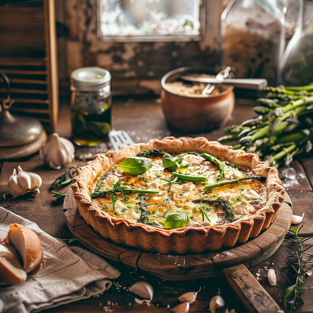 Quiche aux asperges et au chèvre : un délice printanier