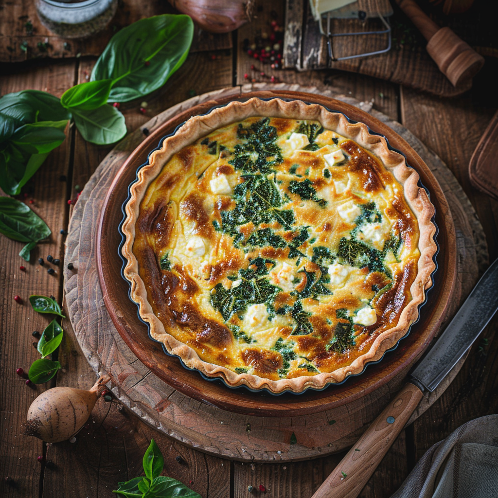 Quiche aux épinards et au fromage de chèvre : une recette facile et savoureuse