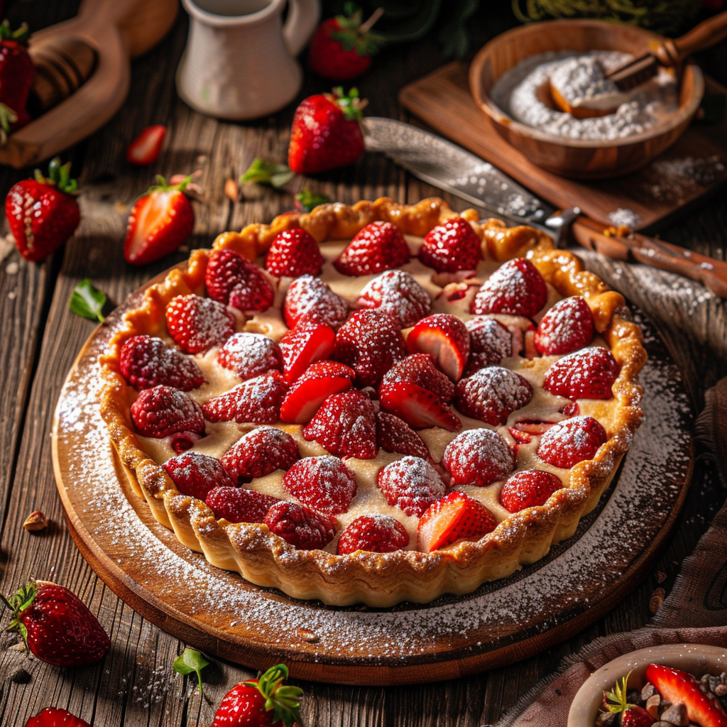 Tarte aux fraises maison : le délice printanier de Mamie Julia