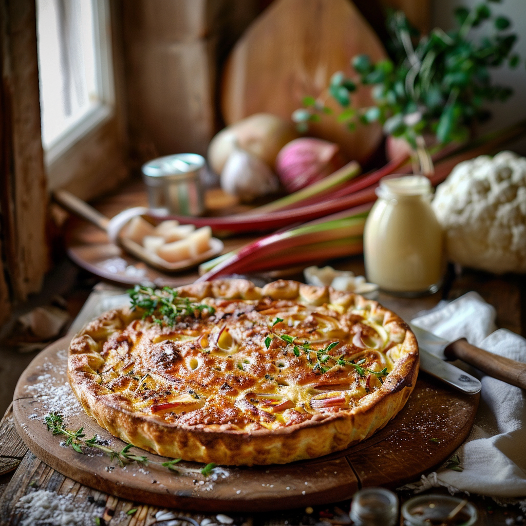 Tarte à la rhubarbe traditionnelle : le goût authentique de nos jardins