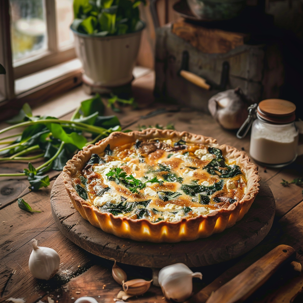Quiche aux Épinards et Chèvre : le délice réconfortant de Mamie Julia