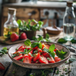 Salade de fraises à la menthe : un air de Provence dans votre assiette