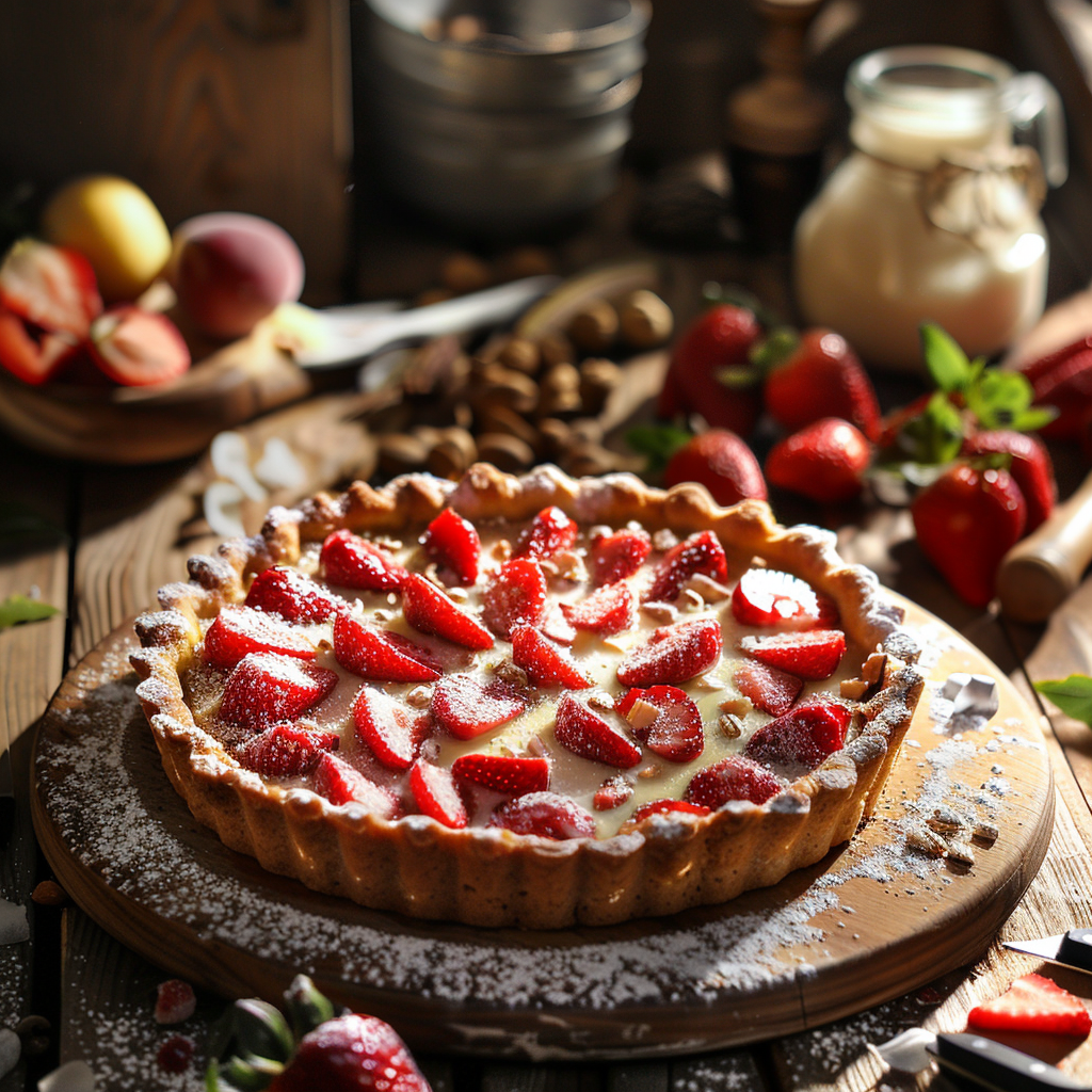 Tarte aux fraises et crème pâtissière de Mamie Julia