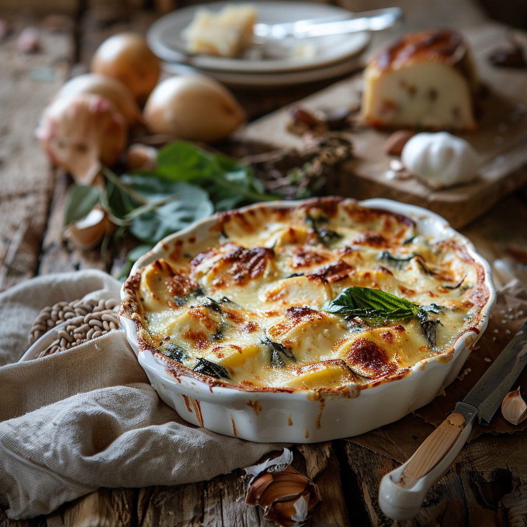 Gratin d’épinards à la crème : Un délice simple et réconfortant