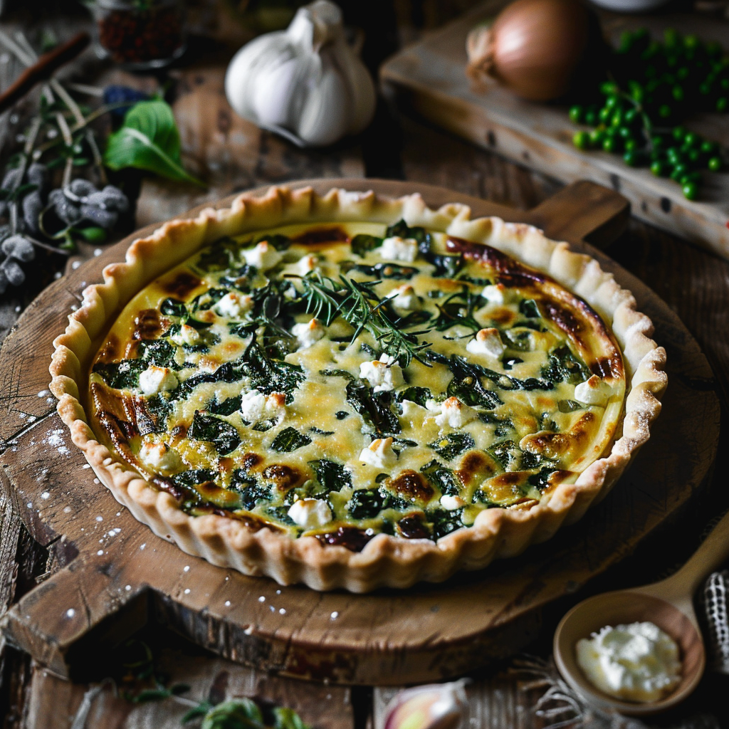 Tarte aux Épinards et Ricotta : Un délice léger aux saveurs d'Italie