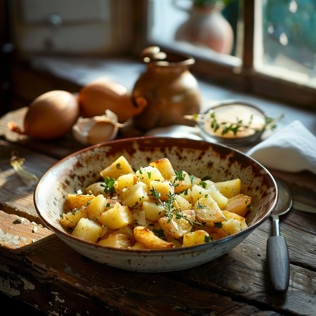 Salade de pommes de terre à l’ancienne, le goût authentique de la Provence