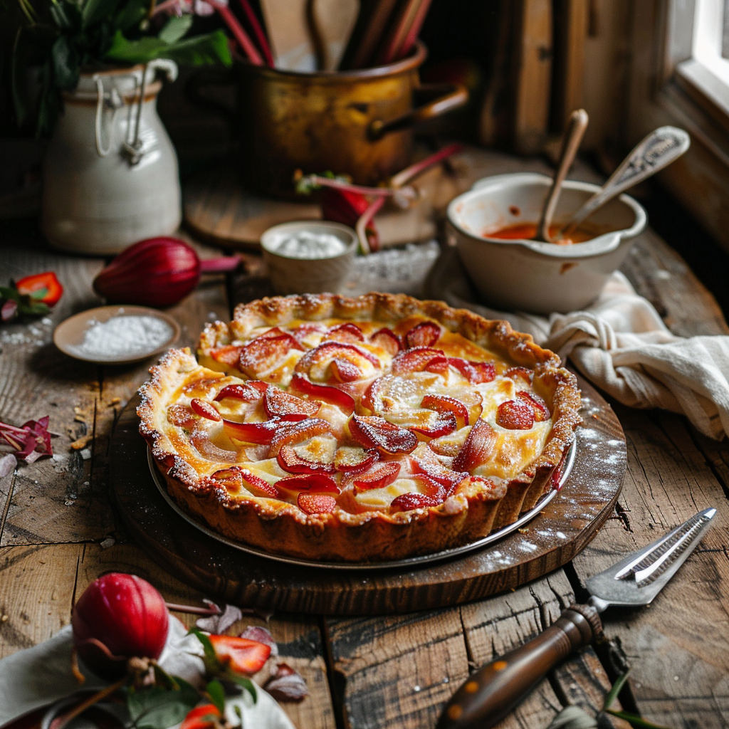 Tarte Fraise Rhubarbe : Le Goût de l'Été