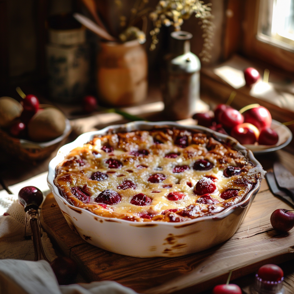 Clafoutis aux cerises traditionnel