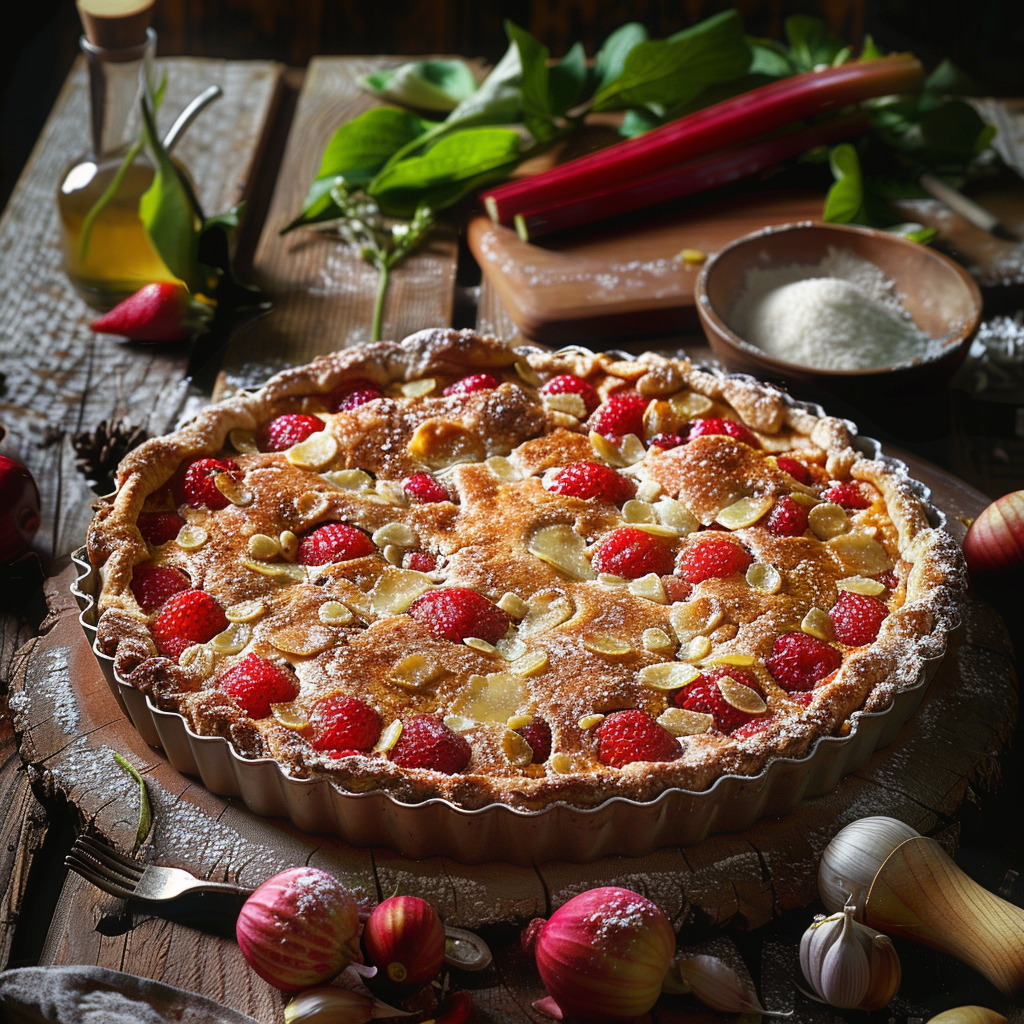 Tarte Fraise Rhubarbe : Le Goût de l'Été selon Mamie Julia