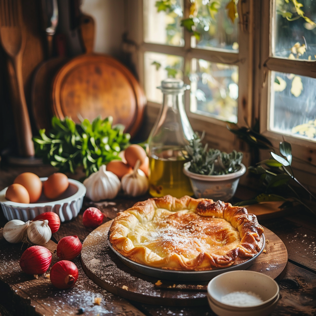 Tarte à la rhubarbe traditionnelle de Mamie Julia