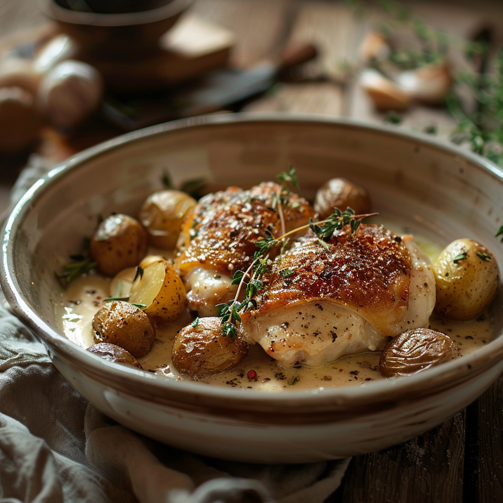 Le Poulet à la Crème de Mamie Julia : Un Plat Réconfortant