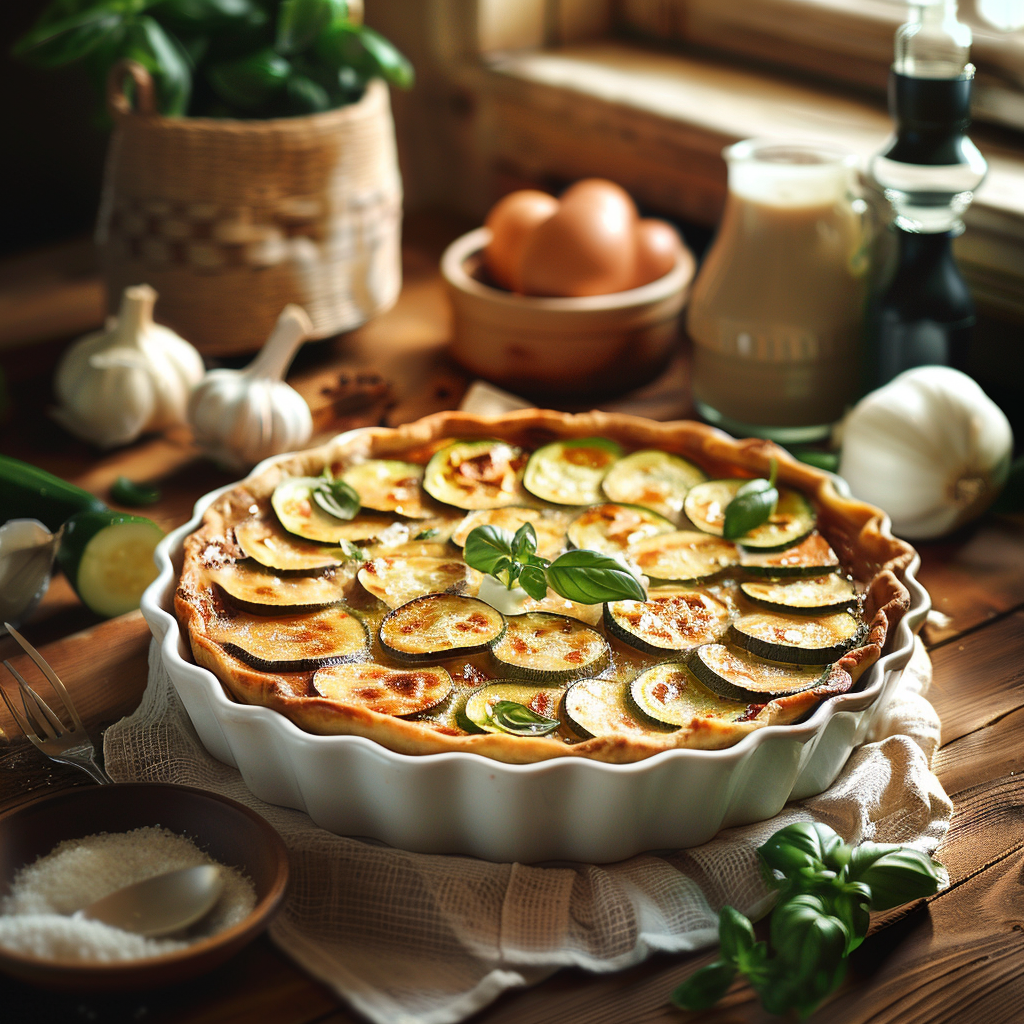 Flan de Courgettes au Basilic : Fraîcheur et Douceur Provençale