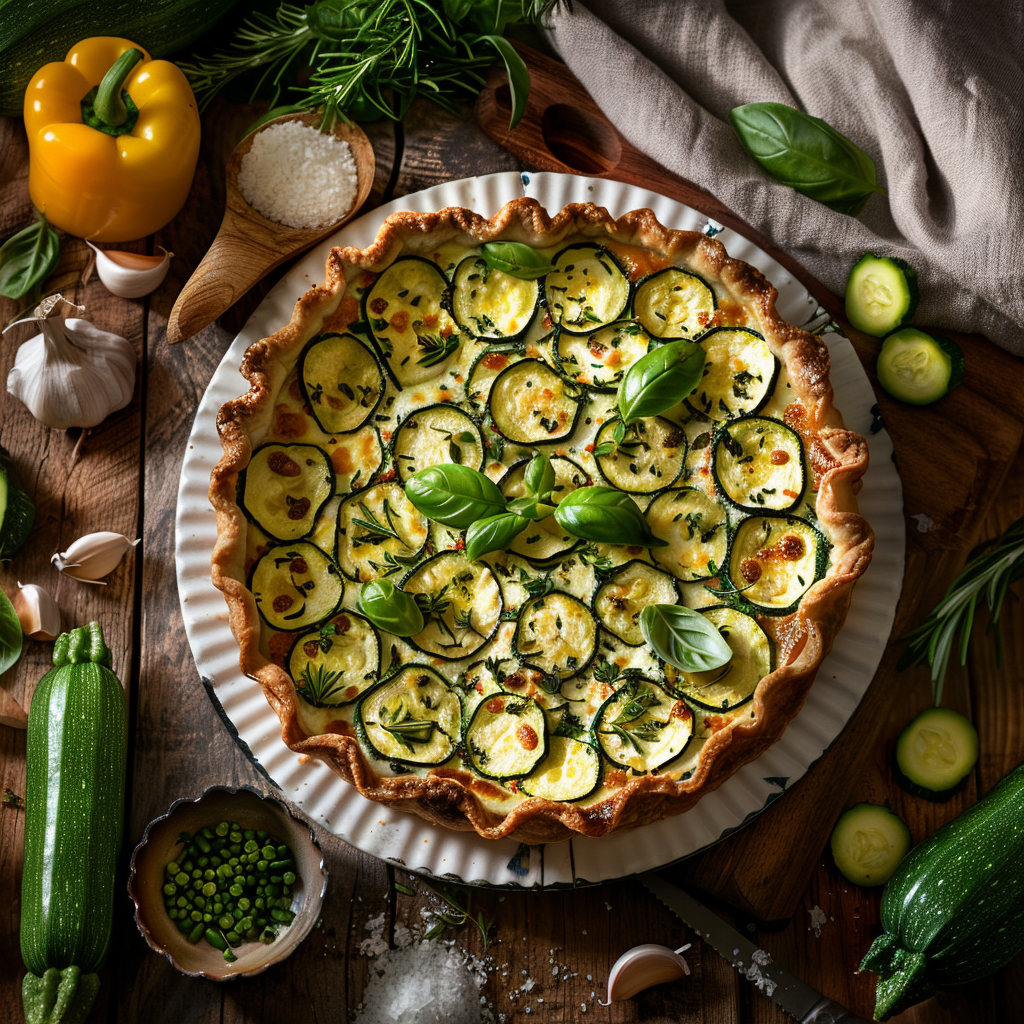 Tarte Courgette Chèvre : La recette facile et savoureuse de Mamie Julia