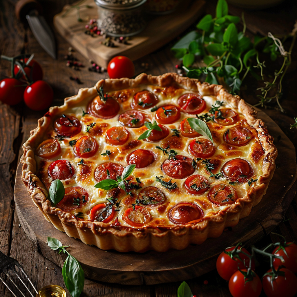 Quiche Tomate Mozzarella : Le Goût de l'Italie dans votre Assiette