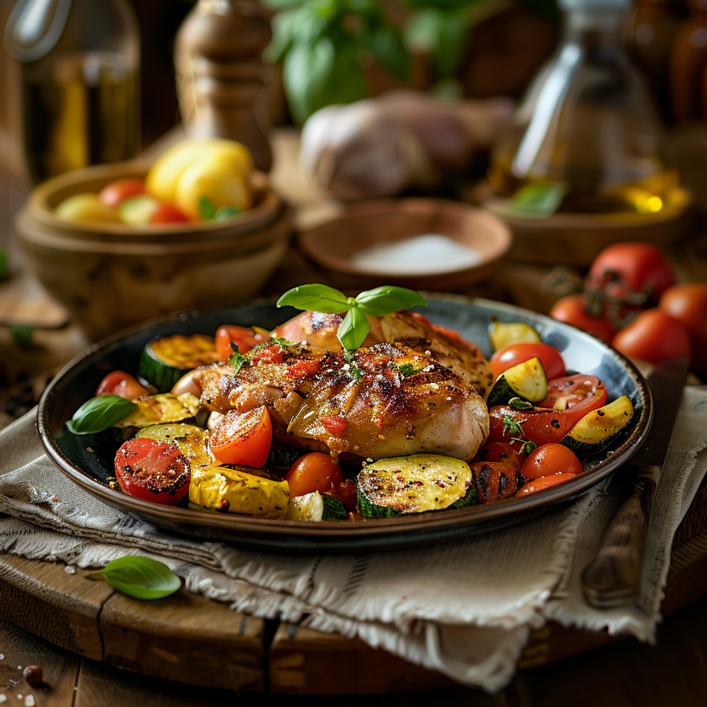 Poulet aux Courgettes et Tomates : Le Soleil dans votre Assiette