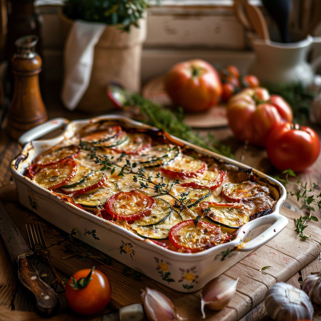 Gratin de Tomates et Courgettes : Le Plat Familial Parfait
